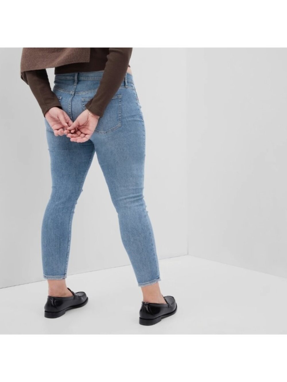 Gap True Skinny Jeans Jeggings Casual Basic Denim Mid Rise Stretchy Acid Wash 27